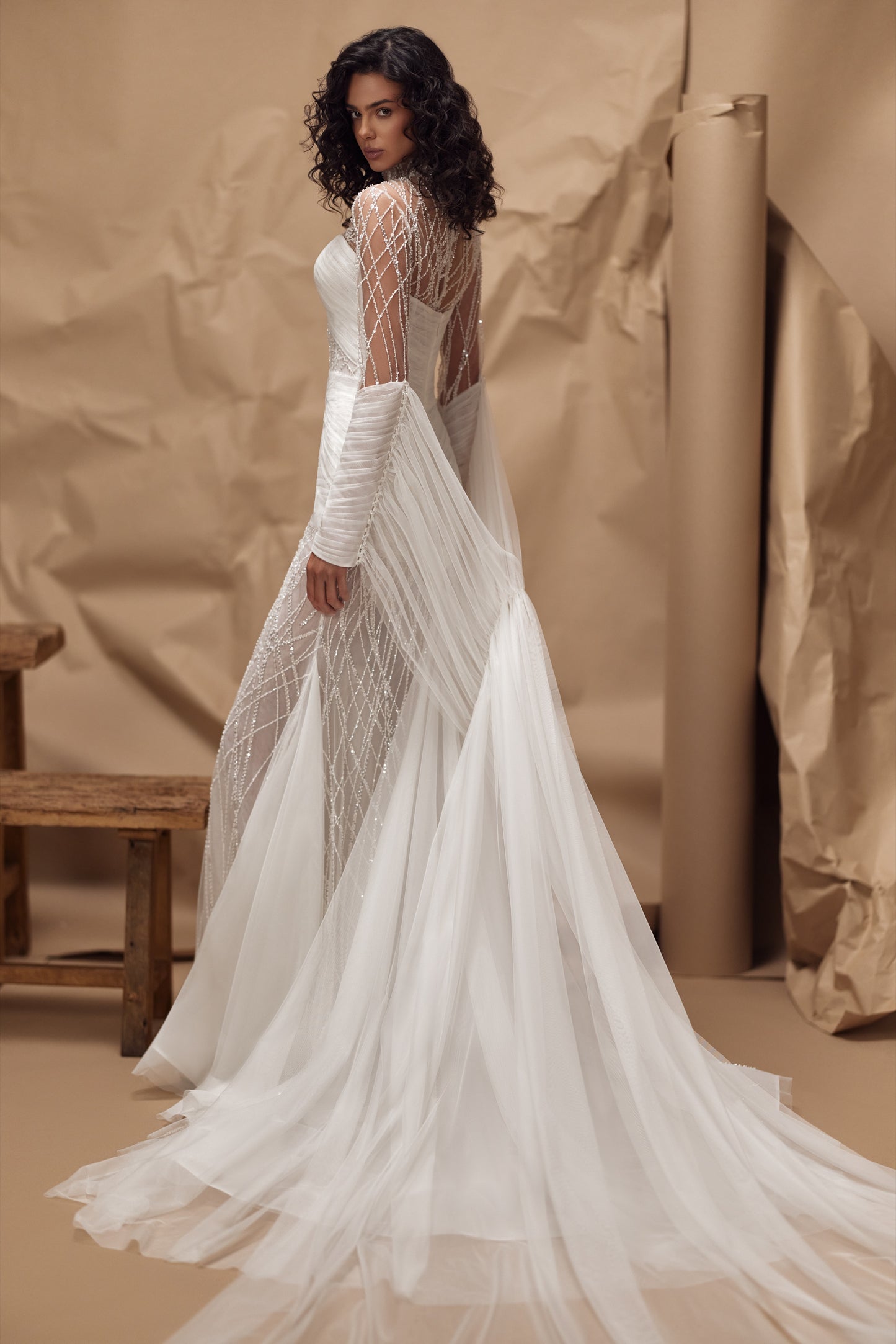 Caroline Otero — wedding dress by Innocentia