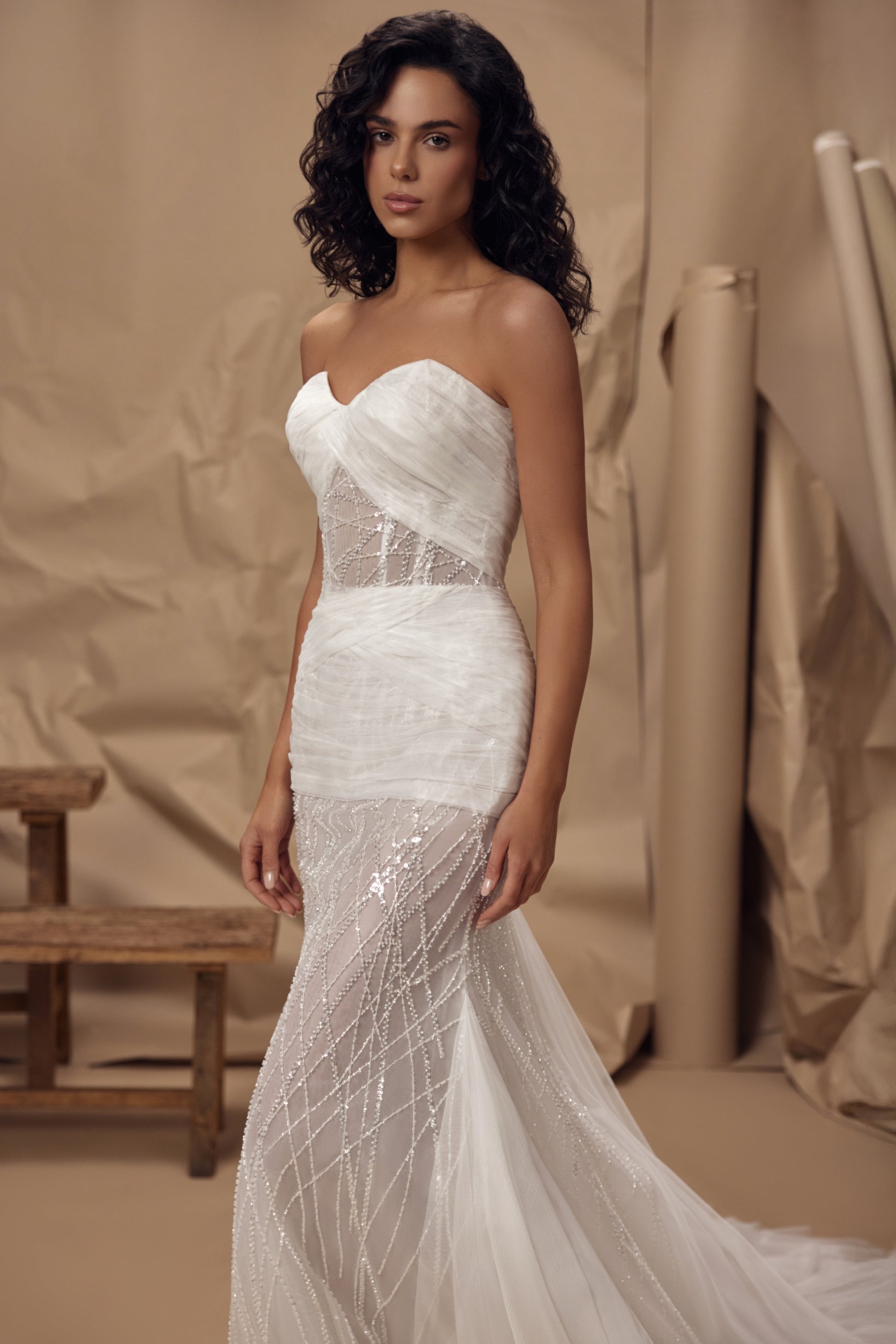 Caroline Otero — wedding dress by Innocentia